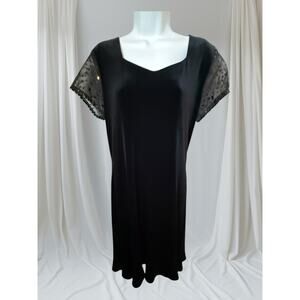 Vintage Sheri Martin NY Black Velvet & Sequin Dress - Size 12150
